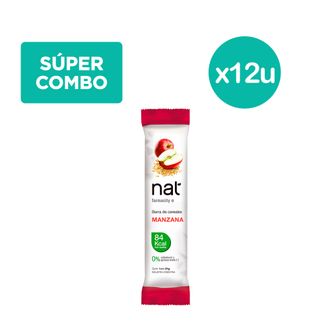 Combo Barras de Cereal Nat sabor Manzana x 21 g x 12 un