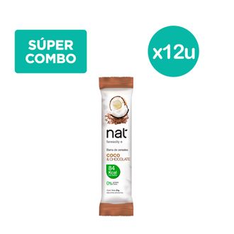 Combo Nat Barritas de Cereales sabor Coco y Chocolate x 21 g x 12 un