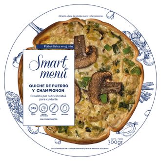 Tarta Smart Menú Puerro y Champignon x 300 g