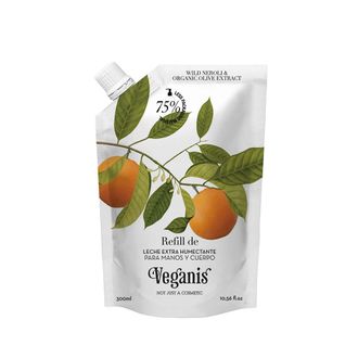 Repuesto de Leche Corporal Veganis Neroli Salvaje y Extracto de Oliva x 300 g