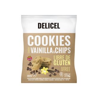 Galletas Dulces Delicel Sabor Vainilla & Chips Sin TACC x 150 g