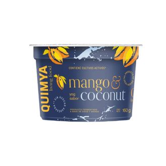 Yogur Quimya a Base de Coco Mango sin Azúcar x 160 g
