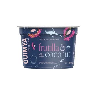 Yogur Quimya a Base de Coco Frutilla sin Azúcar x 160 g