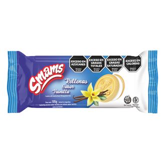 Galletitas Dulces Rellenas Smams Sabor Vainilla Sin TACC x 105 g