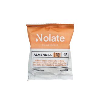 Alfajor Nolate Chocolate Rell con Dulce de Almendras x 60 g