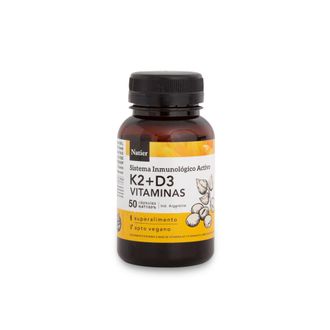 Suplemento Dietario Natier K2 + D3 Vitaminas x 50 Cápsulas