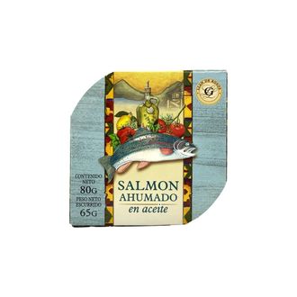 Salmón Ahumado Asta Negro en Aceite x 80 g