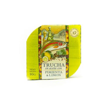 Trucha Asta Negra en Aceite con Pimienta yLimón x 80 g