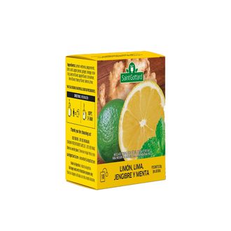 Infusión Frutal Saint Gottard Limón, Lima Jengibre y Menta x 10 Saquitos