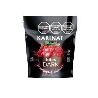 Frambuesas Karinat Bites con Chocolate Semiamargo x 120 g