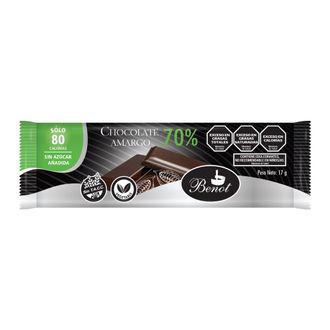 Chocolate Benot Amargo 70 Cacao x 17 g