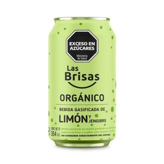 Gaseosa Orgánica Las Brisas Sabor Limón y Jengibre x 354 ml