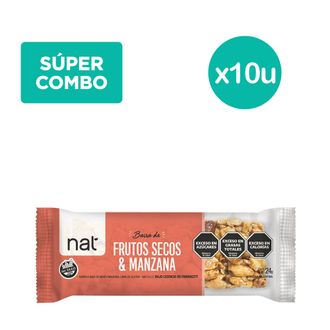 Combo Barritas de Frutos Secos Nat de Manzana x 24 g x 10 un