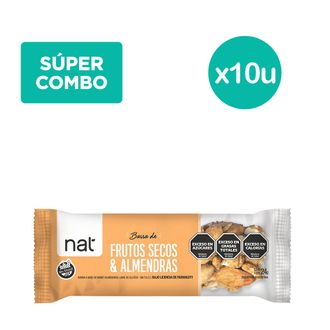 Combo Barritas de Frutos Secos Nat de Almendras x 24 g x 10 un