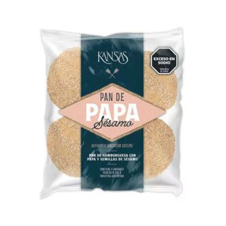 Pan de Hamburguesa Kansas de Papa con Sésamo x 4 un