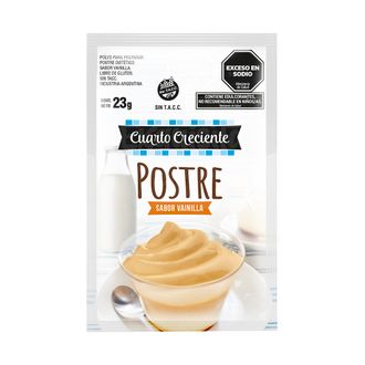 Postre Cuarto Creciente sabor Vainilla x 22 g