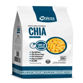 Pasta Wakas Fusilli Multicereal con Chia x 300 g