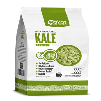 Pasta Wakas Fusilli Multicereal con Kale x 300 g