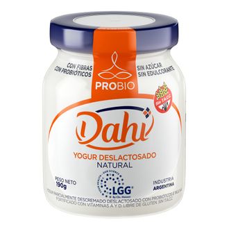 Yogur Deslactosado Dahi Natural Probio x 190 g