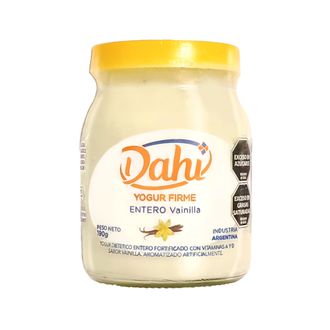 Yogur Firme Entero Dahi Sabor Vainilla x 190 g