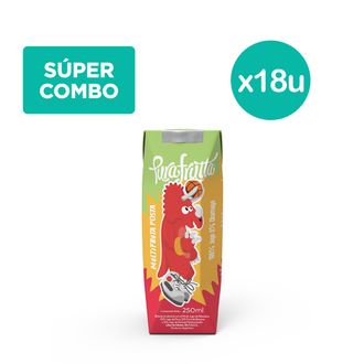 Combo Jugo Pura Frutta Multifruta Kids x 250 ml x 18 un