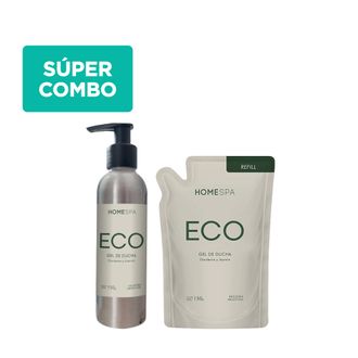 Combo Home Spa Eco Gardenia y Jazmín Gel de Ducha x 150 ml + Repuesto x 150 ml