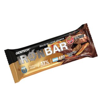 Barra Proteica Gentech Iron Bar Dulce de Leche Crunch x 46 g