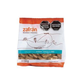 Galletitas Zafrán con Avena, Coco y Lino x 150 g