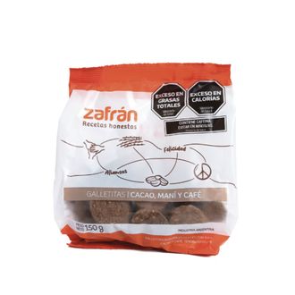 Galletitas Zafrán con Cacao, Maní y Café x 150 g