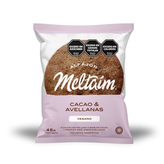 Alfajor Cacao y Avellanas de Maní Meltaim x 45 g