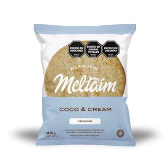 Alfajor Coco y Crema de Maní Meltaim x 45 g