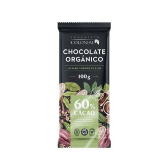 Chocolate Orgánico Konfitt 60% Cacao x 100 g