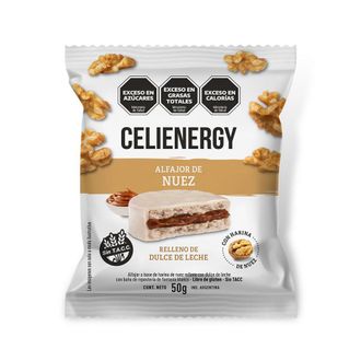 Alfajor de Nuez Celienergy Relleno de Dulce de Leche x 50 g