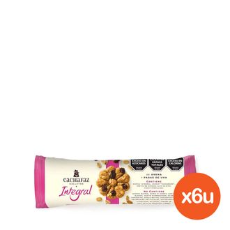 Combo Galletitas Integral Cachafaz sabor Avena y Pasas x 225 g x 6 un