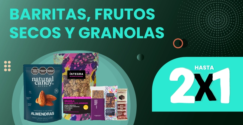 The food market - Black Friday 2024- Barritas - Frutos secos y Granolas - Hasta  2x1